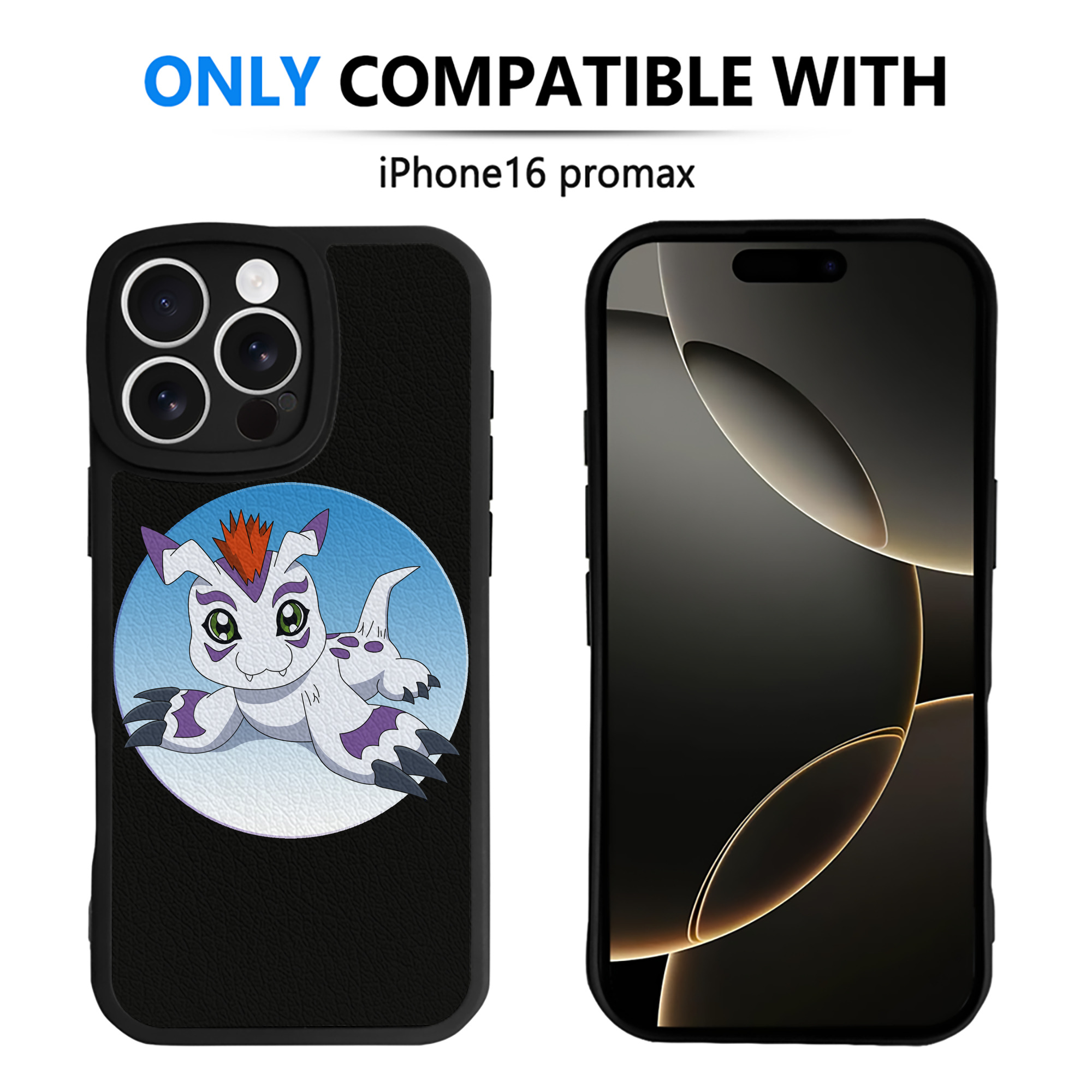 （画像用） Digimon デジタルモンスター/デジモン 【iPhone 16シリーズ対応】シリコンスマホケース（レザー調） 材質：シリコン